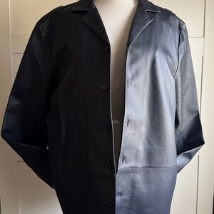 BNWT COS navy blue leather jacket/shirt